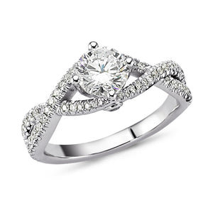 18kt white gold and diamond engagement ring