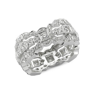 18kt white gold and diamond band