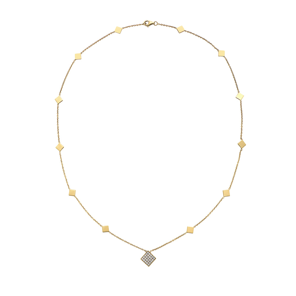 18Kt gold and diamond necklace
