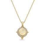 14Kt gold and diamond initial pendant