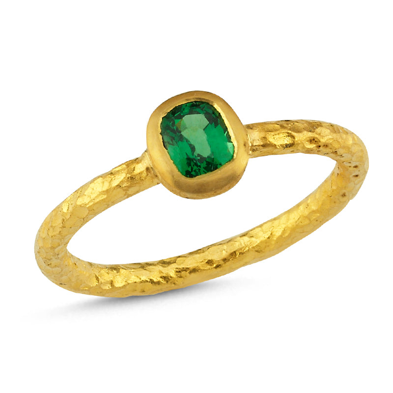 
            
                Load image into Gallery viewer, 24Kt gold and tsavorite ring
            
        