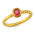 24Kt gold and spinel ring