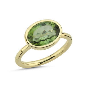 14Kt yellow gold and tourmaline ring