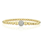 14Kt gold ball stretch bracelet