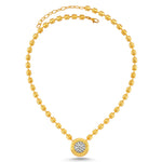 14kt yellow gold and diamond necklace