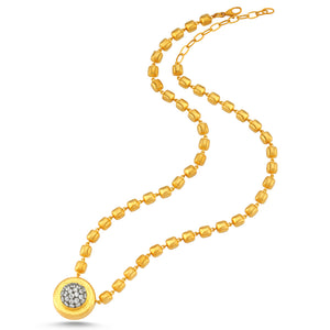 14kt yellow gold and diamond necklace