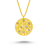 14kt yellow gold and diamond pendant