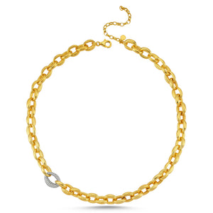 
            
                Load image into Gallery viewer, 14Kt gold and diamond link necklace
            
        