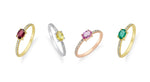 18kt pink gold, diamond and oval pink sapphire ring
