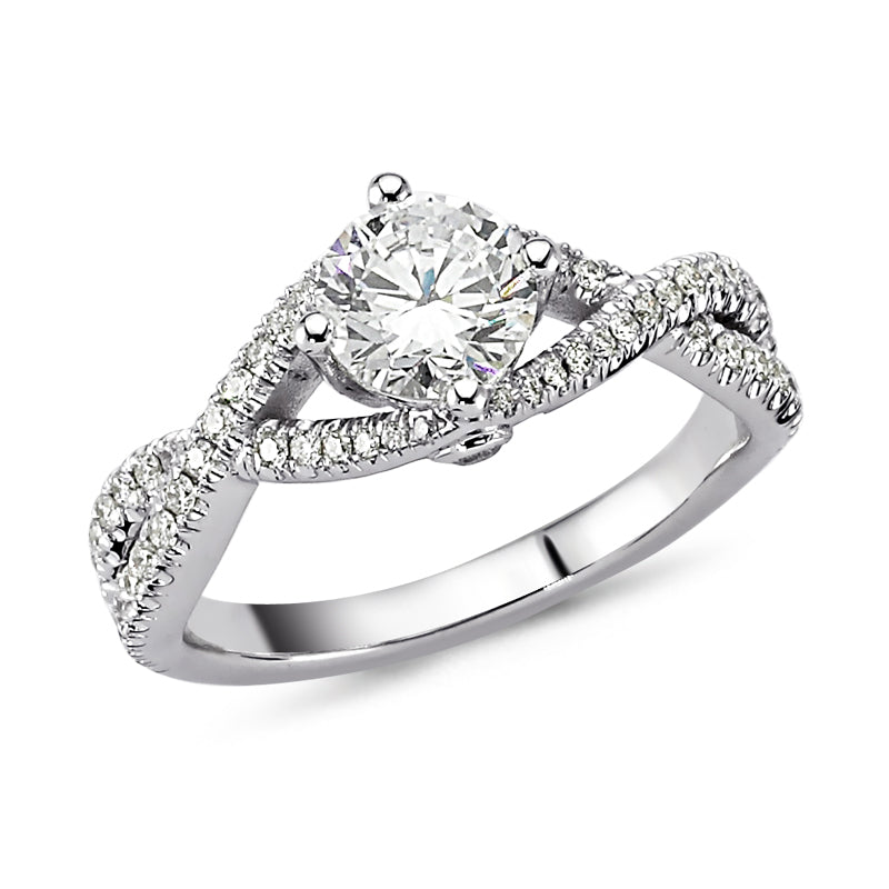 
            
                Load image into Gallery viewer, 18kt white gold and diamond engagement ring
            
        
