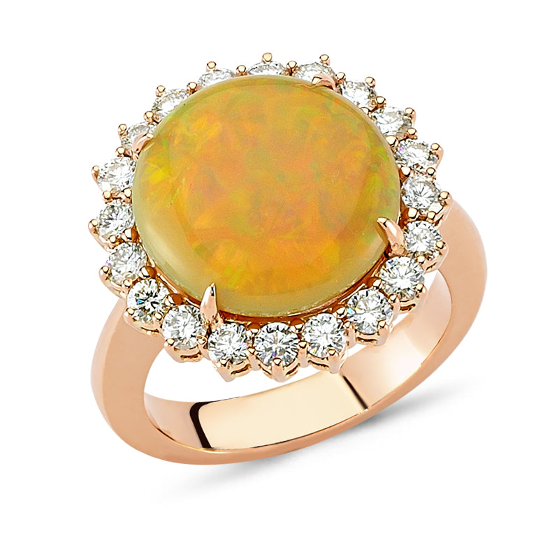 
            
                Load image into Gallery viewer, 18kt yellow gold, diamond and opal ring
            
        