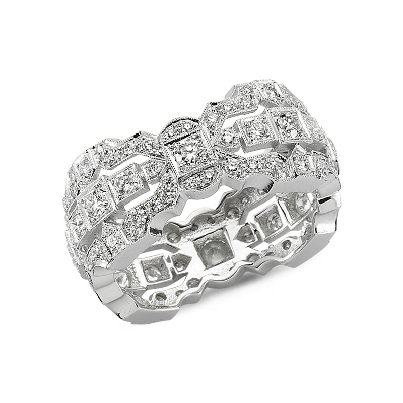 
            
                Load image into Gallery viewer, 18kt white gold and diamond band
            
        