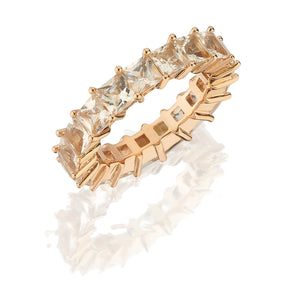 
            
                Load image into Gallery viewer, 18kt pink gold and morganite band
            
        