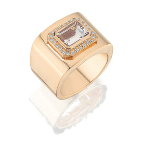 
            
                Load image into Gallery viewer, 18kt pink gold, diamond and morganite ring
            
        