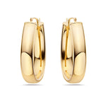 14Kt gold oval hoop earrings