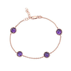 
            
                Load image into Gallery viewer, 14Kt gold and amethyst bracelet
            
        