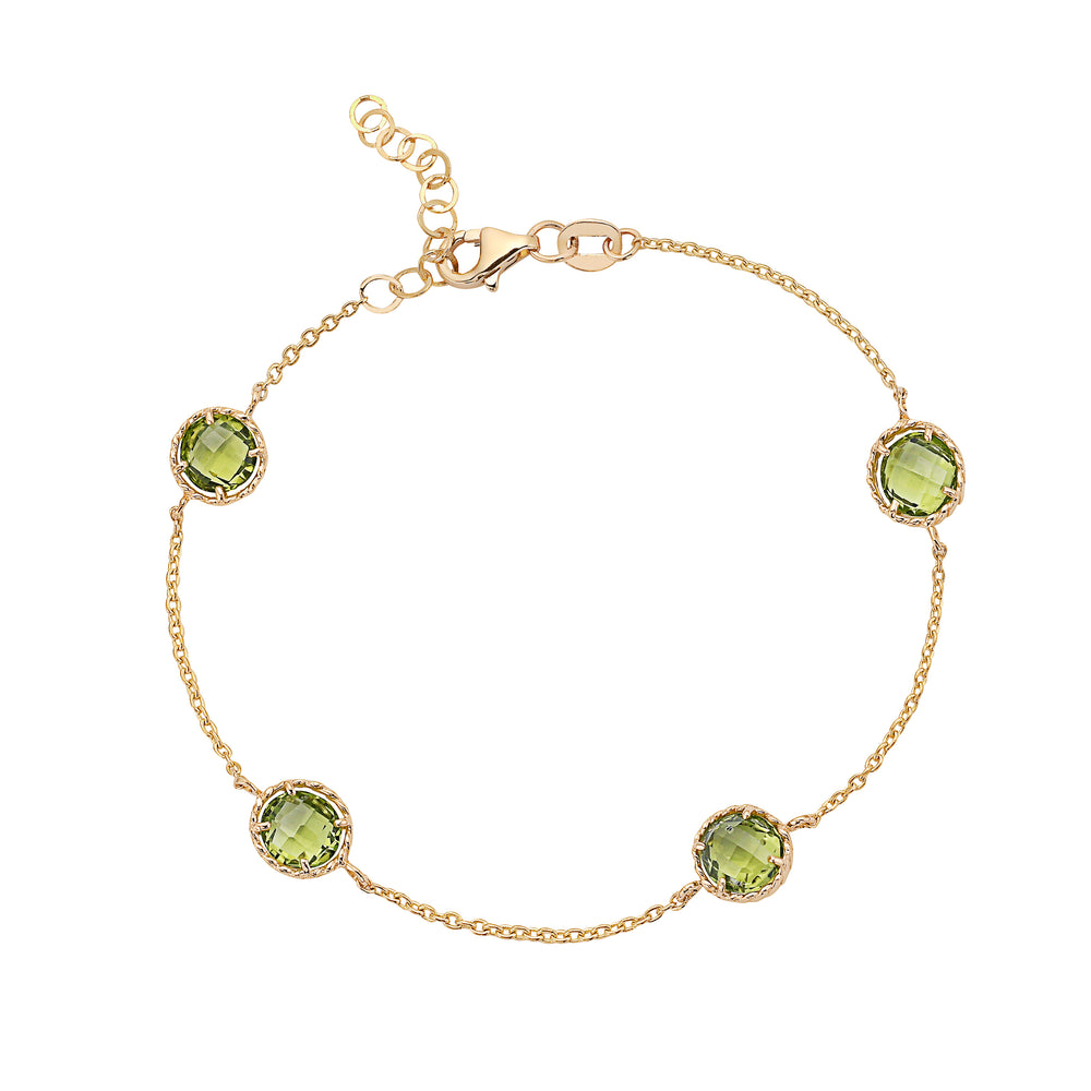 
            
                Load image into Gallery viewer, 14Kt gold and peridot bracelet
            
        