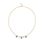 14Kt gold, diamond and opal necklace