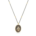 24Kt gold and silver Madonna and Child pendant